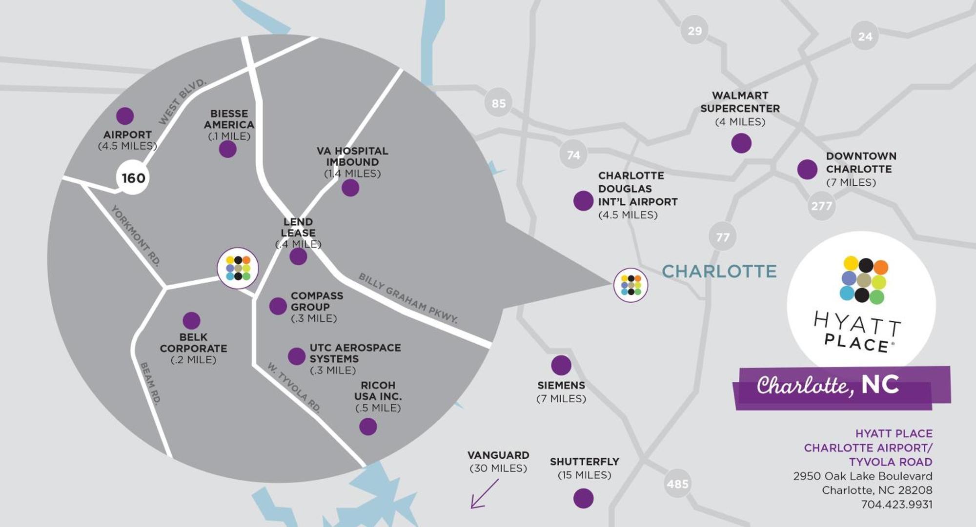Hyatt Place Airport Billy Graham Parkway 3*